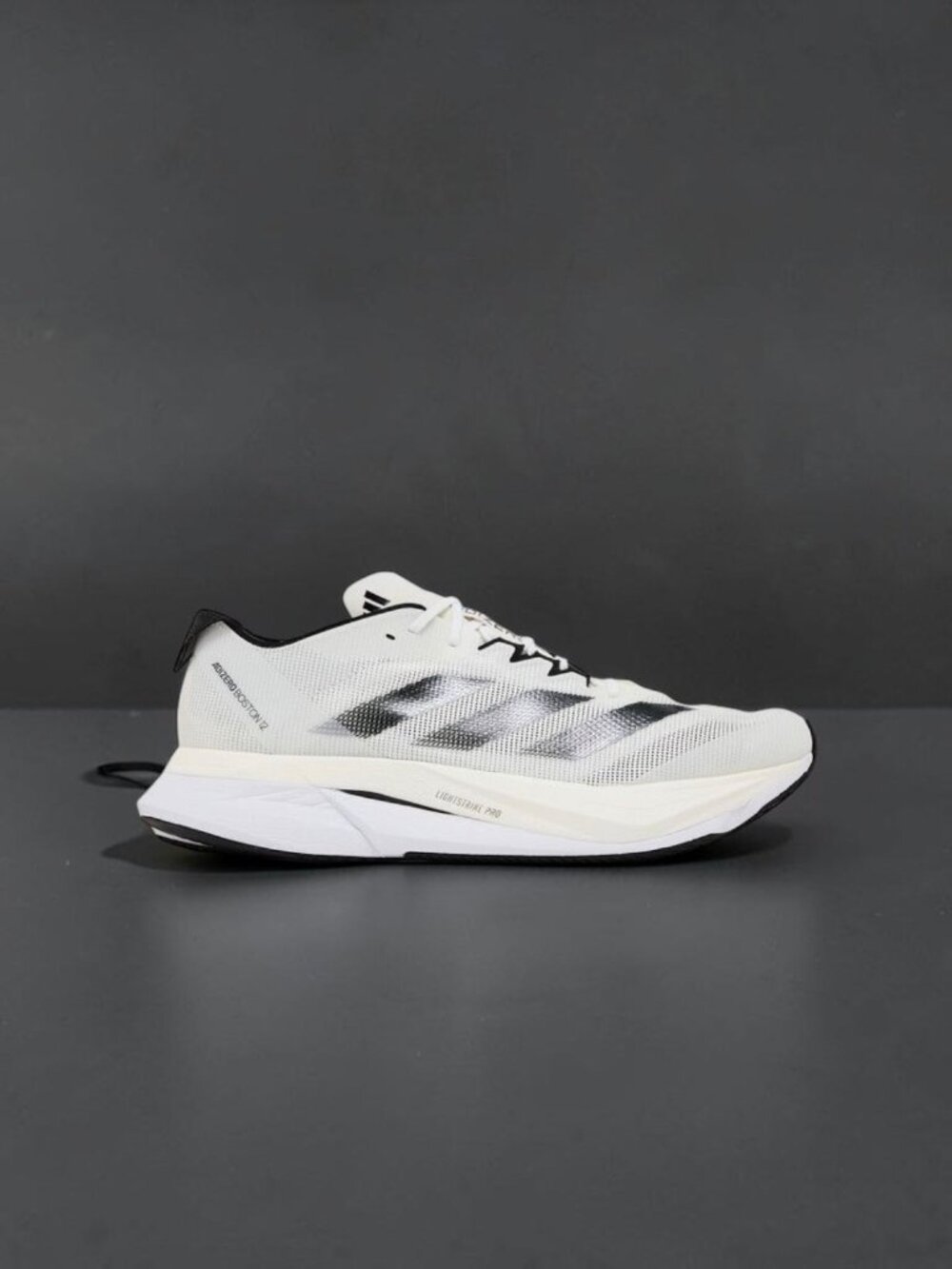 Adidas Adizero Boston 12 Mens Running Shoes Size 14 ID4236 White/Black (NEW)